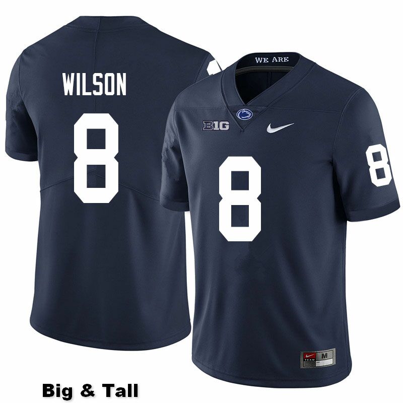 NCAA Nike Men's Penn State Nittany Lions Marquis Wilson #8 College Football Authentic Big & Tall Navy Stitched Jersey ROV7698DW